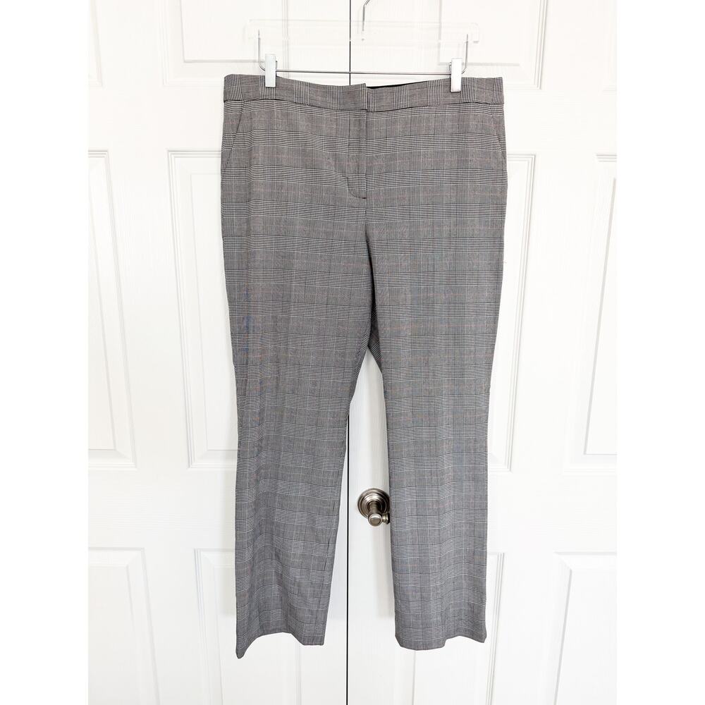 Talbots Glen Plaid High Rise Straight Leg Trousers Lined Career Pants